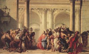 Giovanni Battista Tiepolo Christ with the Woman Taken in Adultery (mk05) china oil painting image